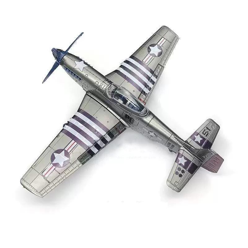 20cm 4D Boy Diy Toys Fighter Assemble Blocks Building Model Airplane Military Model Arms Germany BF109 UK Hurricane Fighter Gift