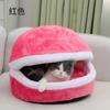 Autumn and Winter Cat Kennel  Removable and Washable Cat Sleeping Bag  Pet Cat Mattress  Hamburger Cat House Four-season Universal Pet House