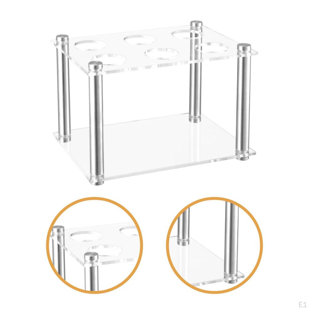 Flavor Holder Organizer, 6 Holes Lightweight Acrylic Organization Storage Rack Stand for Countertop