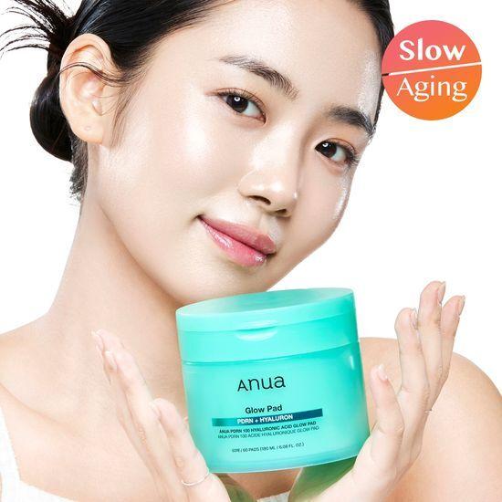 Anua PDRN 100 Hyaluronic Acid Glow Pad 60 Sheets /PDRN + Hyaluronic Acid + Collagen / #a Hydrating Glow