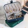 Portable Jewelry Box Jewelry Organizer Display Travel Jewelry Case Boxes Button Pu Leather Storage Zipper Jewelers Packaging