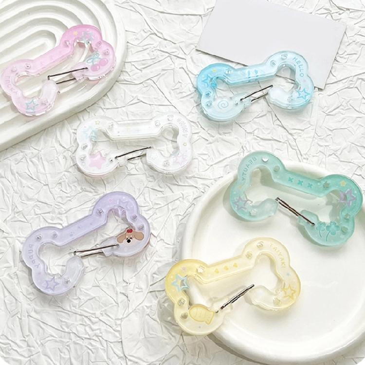 Künstlerischer Hohler Knochen Schlüsselanhänger für Mädchen Mode Schmuck Organizer Robustes Acrylmaterial Kundenspezifische Farboptionen