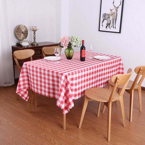 Jixin4you Tablecloth, Table Cover, New Year's, Dinner Table Cover, Quick-Drying, Washable, Stylish, Beautiful, Plaid, Rectangular, Suitable for Restau