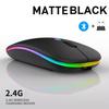 Wiederaufladbare kabellose Bluetooth-Maus mit 2,4 GHz USB RGB 1600 DPI Maus für Computer, Laptop, Tablet, PC, MacBook, Gaming-Maus, Gamer