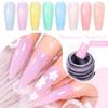 MEET ACROSS 8ml Shimmer Nail Gel Nude Pink Blue Glitter Sequins Rainbow Shimmer Glitter Gel Nail Polish Soak Off UV Gel Varnish