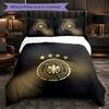 Germany Football Pattern 3 Pieces Bedding Set Soft Microfiber Duvet Cover with Pillow Cases for Bedroom