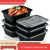 ZISIZ Disposable Rectangular PP Lunch Box with Lid