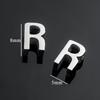 DZ Stainless Steel 26 English 3D Letter Pendant Necklace - Handmade Niche Design