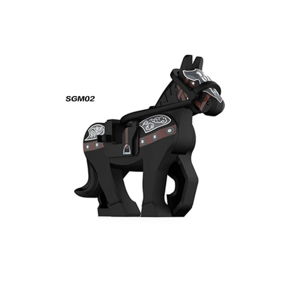 Military Building Blocks Solider Figures Mount War Horse Saddle Reins Adults Children Gifts Toys Animal Accessories Equipments