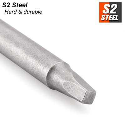 Magnetic Square Screwdriver Bit Set S2 Steel Screw Drill Socket SQ Head Tip Adapter Precision Bat Power Tool Long 1/4in Shank