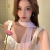 Thin Long Silk Scarf Soft Ribbon Neckerchief Elegant Ribbon Scarf  For Women
