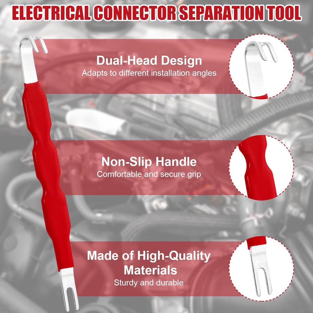 2 Pcs Automotive Electrical Terminal Connector Separator Removal Tool, Metal Auto Repair Electrical Connector Remover Tool Universal for Car