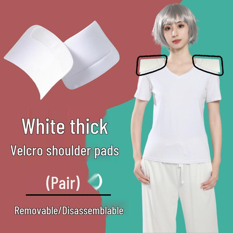 

COS Унисекс Двубортный Съемный Наплечник - Нескользящий, Утолщенный Спонж, Дизайн Прямого Угла One Size