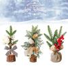 25cm Christmas Decoration Mini Christmas Tree Ornament For Desktop Window Display