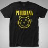 PURRVANA T-Shirt TEE Cat Grunge Kurt Funny Parody Grunge Is Dead 90s Cobain Purr