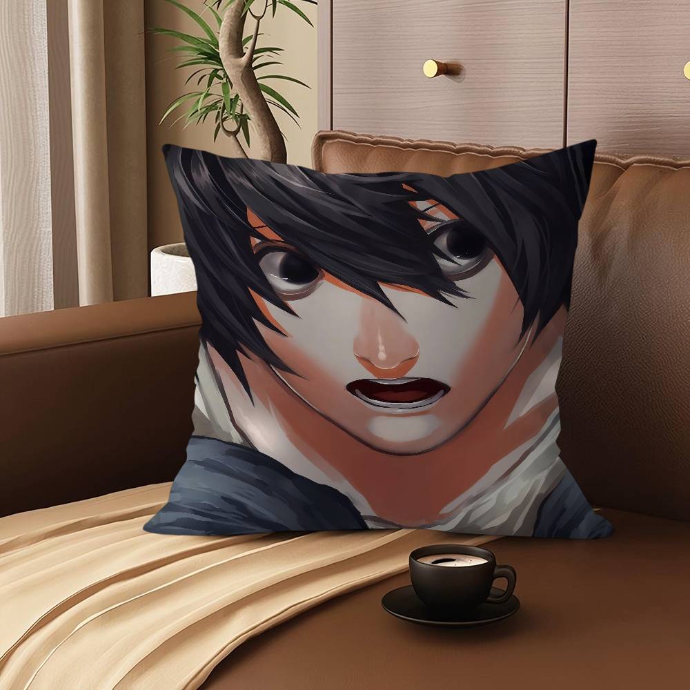 

D-Death N-Note Cartoon Animation Pillowcases Home Bedding Decorative Pillow Cover Wedding Super Soft Pillow Case 12x12Inch