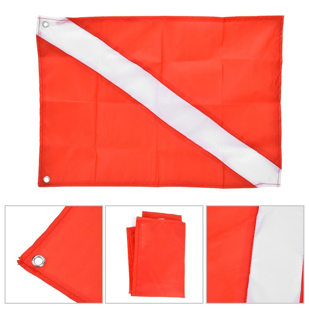 Red&White Dive Flag Signal Marker for Diving Snorkeling Underwater Sport(35*50cm)