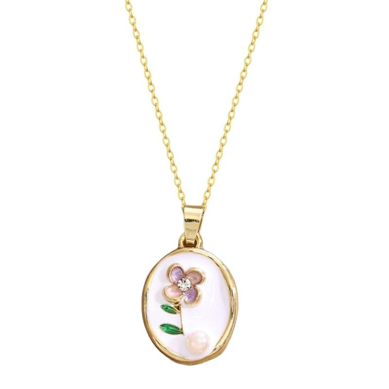 Artistic Blossomy Bivalve Charm Necklace 10 Artisanal Designs Additional Metal Mixture Jewelry Perfect For Gifting Instances