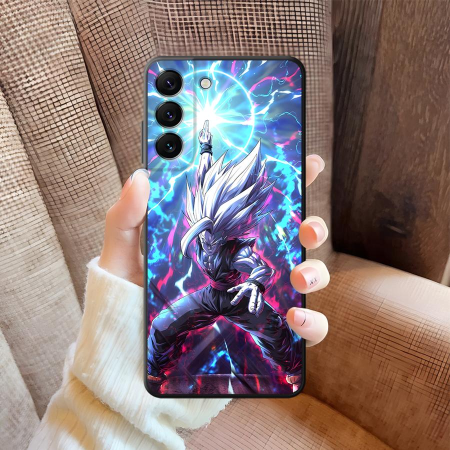 Case for Samsung Galaxy A51 A73 A22 A52 A41 A25 A71 A24 A55 A26 A72 A35 A23 A53 A36 A32 Black Soft Phone Cover Dragon Ball Son