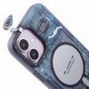 YOUNGKIT Technology Series for iPhone 16 Plus Case Compatible with MagSafe Circuit Design PC+TPU Matte Phone Cover