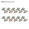 10Pcs 3D Glitters Rhinestone Alloy Bowknot DIY Decal Nail Art Tips Stickers
