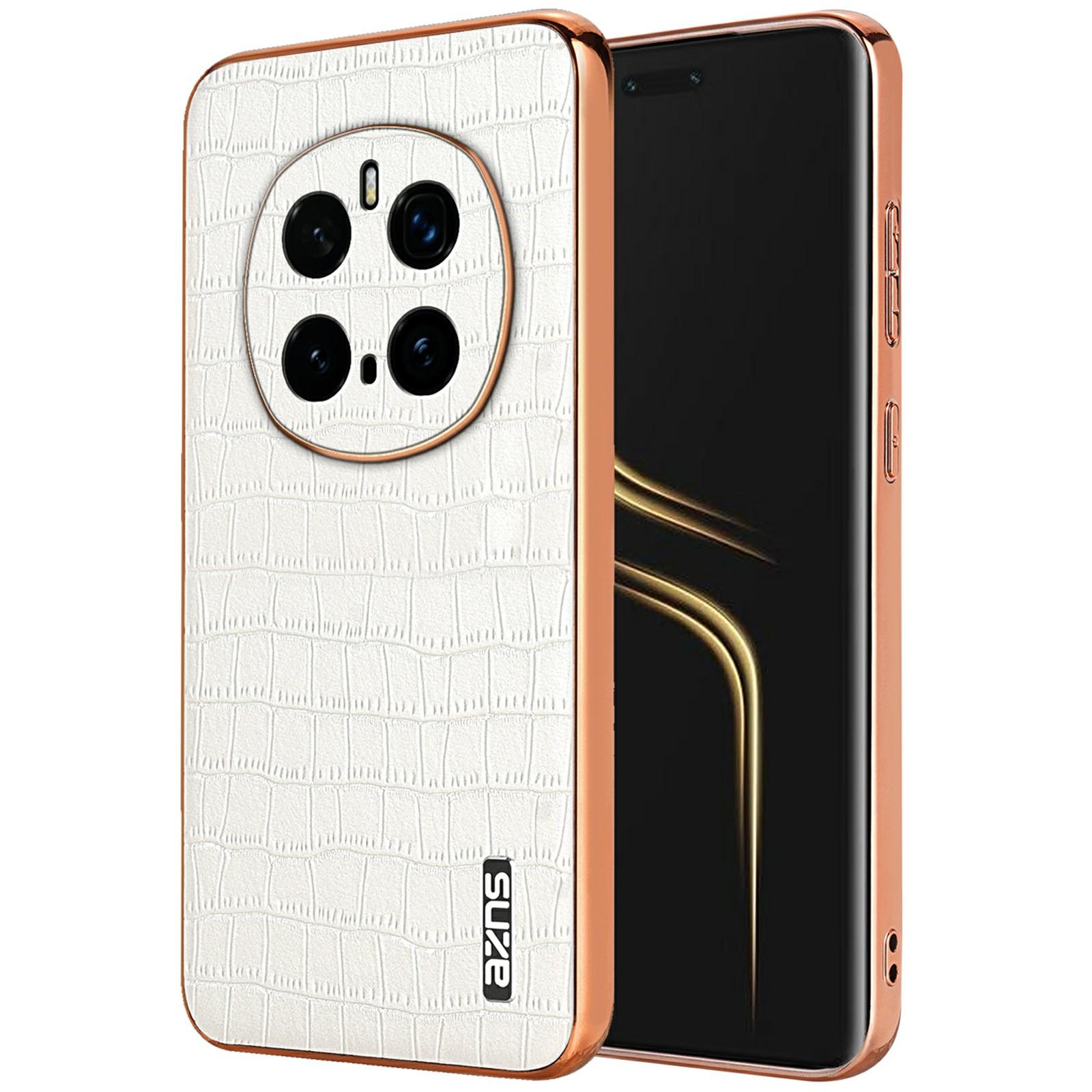 

AZNS For Honor Magic7 Pro 5G Case Electroplating Crocodile Texture PU + TPU Phone Cover E