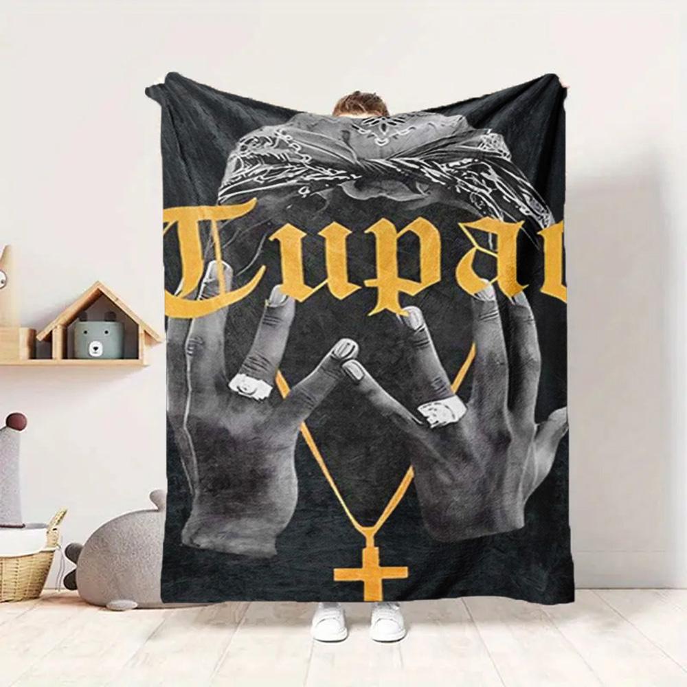 Tupac'S Hands Flannel Blanket Throw Blanket Soft Warm Sofa Bed Camping Home Decor Unique Christmas Gift C9211161