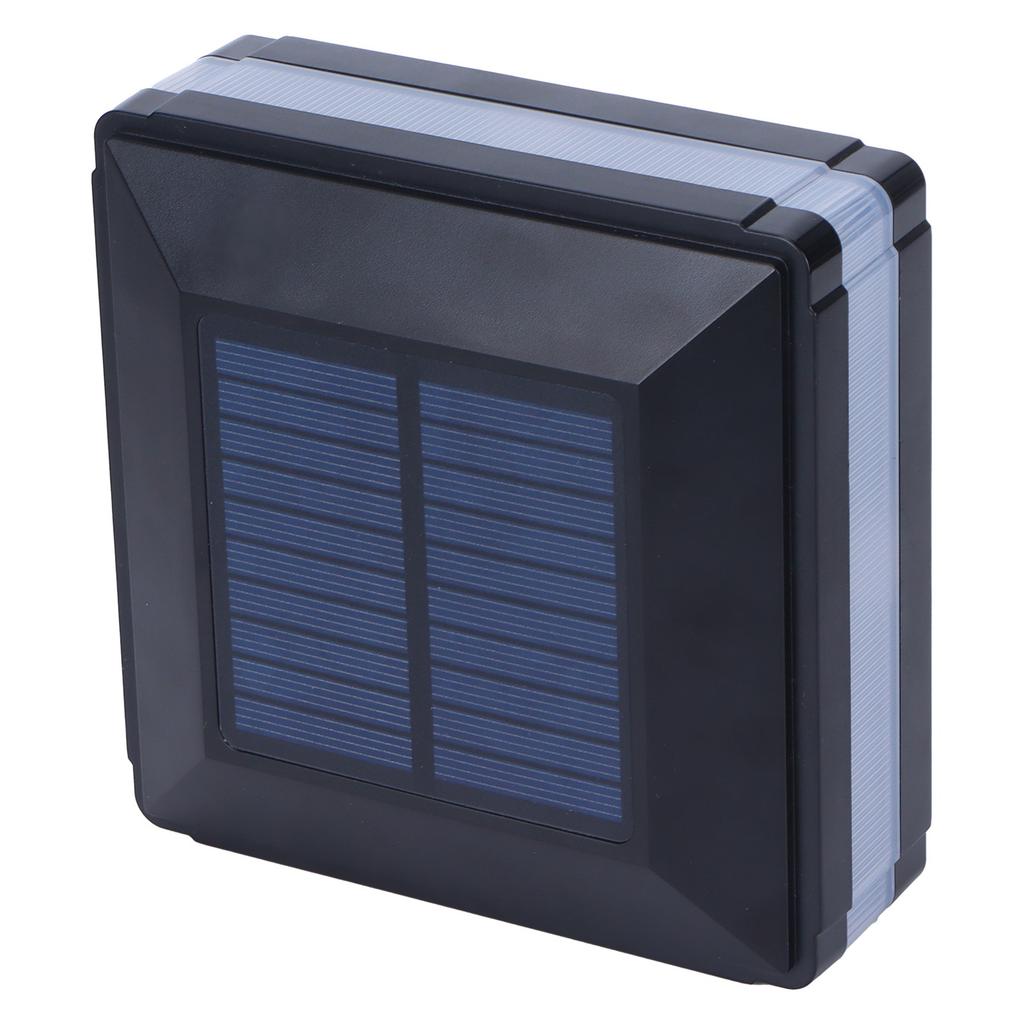 LED Paallamp Zonne-energie Dubbele Kleur Inductie Hekkap Pilaarlamp IP65 Waterdicht Zwart(Warm