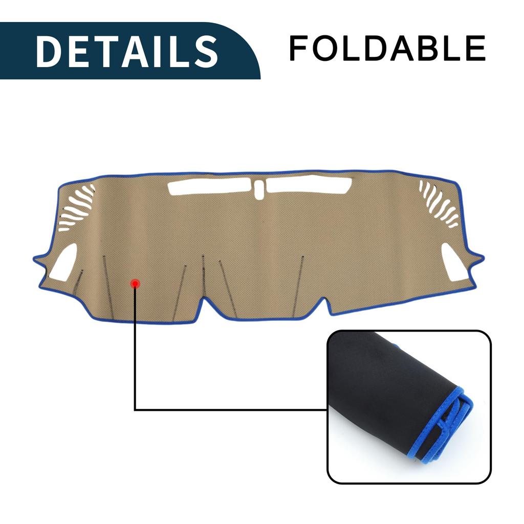 TUCKBOLD Dashboard Mat for Subaru Levorg Car Interior Dashboard Protective Interior Sun Flannel Black with Blue Set (VN Series), Cover, Mat, Parts,