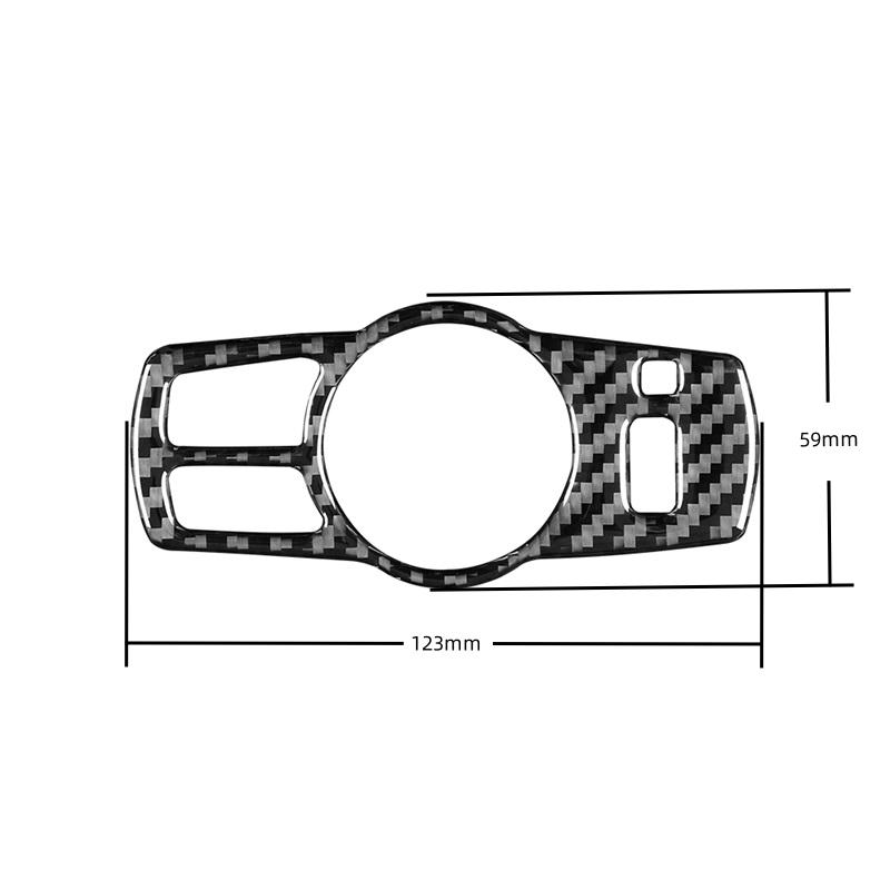Für BMW 5er F10 F18 2011-2017 Zubehör Kohlefaser Innenraum Auto Scheinwerferschalter Dekorationsrahmen Verkleidungsabdeckung Aufkleber