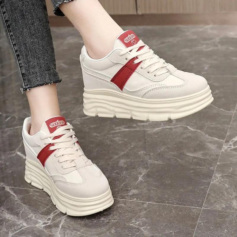 Fashion Shoes Woman 2025 Clogs Platform Autumn Slip On Sneakers New Creepers Winter Fall Sports Casual Lace-Up Leisure Women Shoes Autum