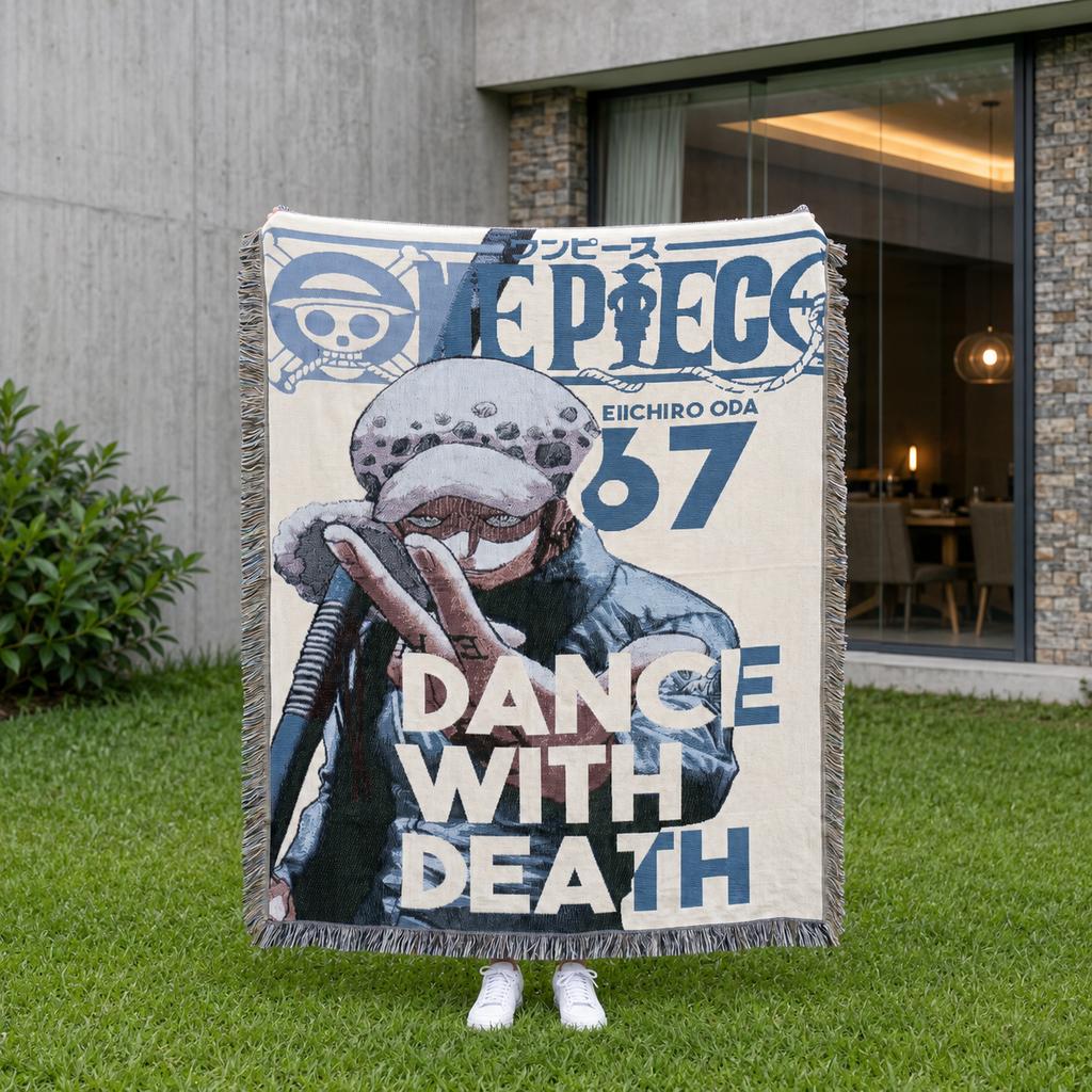 Custom Size Anime Woven Blanket Soft Home Cover Blanket for Couch Bed and Chair