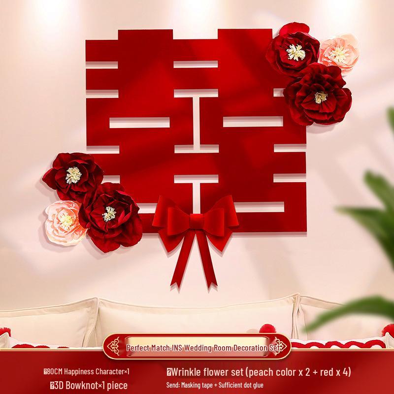 Wedding Room Decoration Set: Complete Bride & Groom's Bedroom and Living Room Decor Supplies.