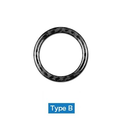 For Mercedes Benz C Class W205 C180 C200 E Class W212 GLC X253 Real Carbon Fiber Sticker Car Engine Start Ring Cover Accessories