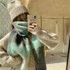 200x40cm Extra Long Wide & Thick Winter Scarf Fake Cashmere Fringe Shawl Rainbow Plaid Windproof Scarf Wrap for Women