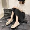 Fashion Woman Flats Low Heel Elegant Moccasins Slip-on Square Toe Shoes for Women Promotion Fashionable Shoe Summer 2025 Price Popular