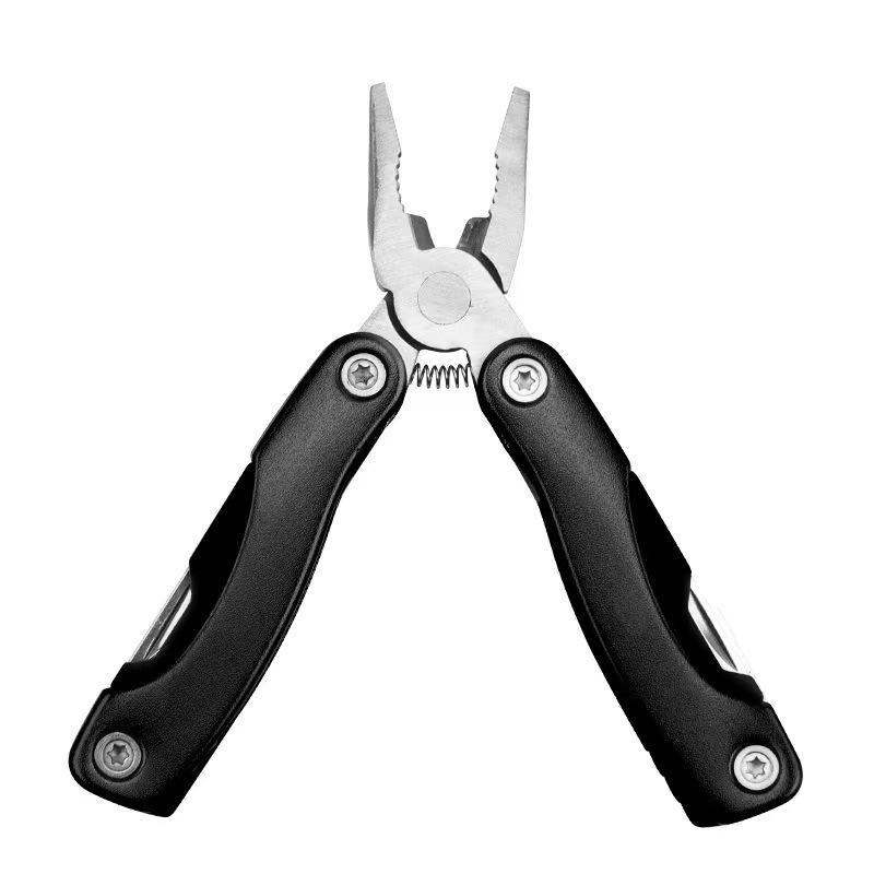 1 Stück Mini Multifunktionswerkzeug Zange 9 in 1 Edelstahl Outdoor Überleben Camping Zubehör Tragbar Faltbar Zangen Set Geschenke für Männer