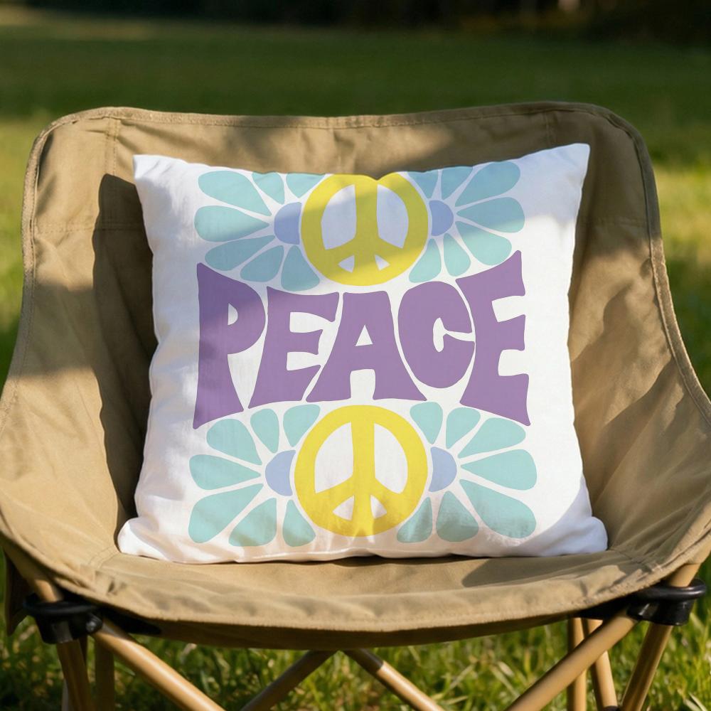 serene peace Cushion Cover Soft Reversible Durable Pillow Cover MultiScene Use for Home Car Daily Comfort