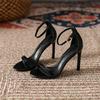 2024 Summer Black Stiletto Heels - One-Strap Sexy Niche Fairy Style Sandals