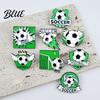 Denim Jacket Pin Enamel Brooch Zinc Alloy Texture Football Shape