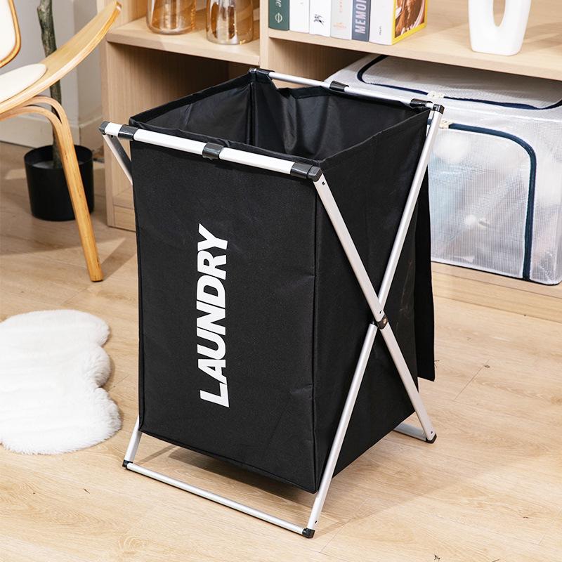 Large Folding Laundry Basket with Aluminum Frame - Home, Bathroom, Bedroom, Toy Storage, Dirty Clothes Hamper