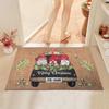Santa Claus Printed Door Mat Merry Christmas Footmat Christmas Holiday Entrance Bedroom Kitchen Christmas Door Mat Decoration