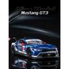 1/24 Ford Mustang GT3 #64 Alloy Track Racing Car Model Diecast Metal Muscle Sports Vehicles Car Model Sound and Light Kids Gifts