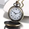 JEWELRYWE Antique Train Pendant Analog Pocket Watch Necklace for Men, Perfect for Coming-of-Age Ceremonies, Birthdays, Anniversaries, and Christmas. B