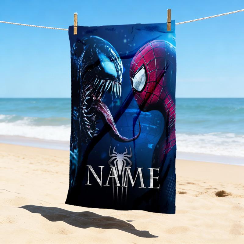 Custom Name Carnage Stylish Digital Printing Beach Towel Quick‑Drying Absorbent Blanket for Beach Pool Gym Travel