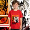 Devilman Crybaby Anime Print Jungen Mädchen Baumwolle T-Shirt Lässiges Tee Kinder Sommer Kurzarm Top Weich Atmungsaktiv Tägliches Tragen