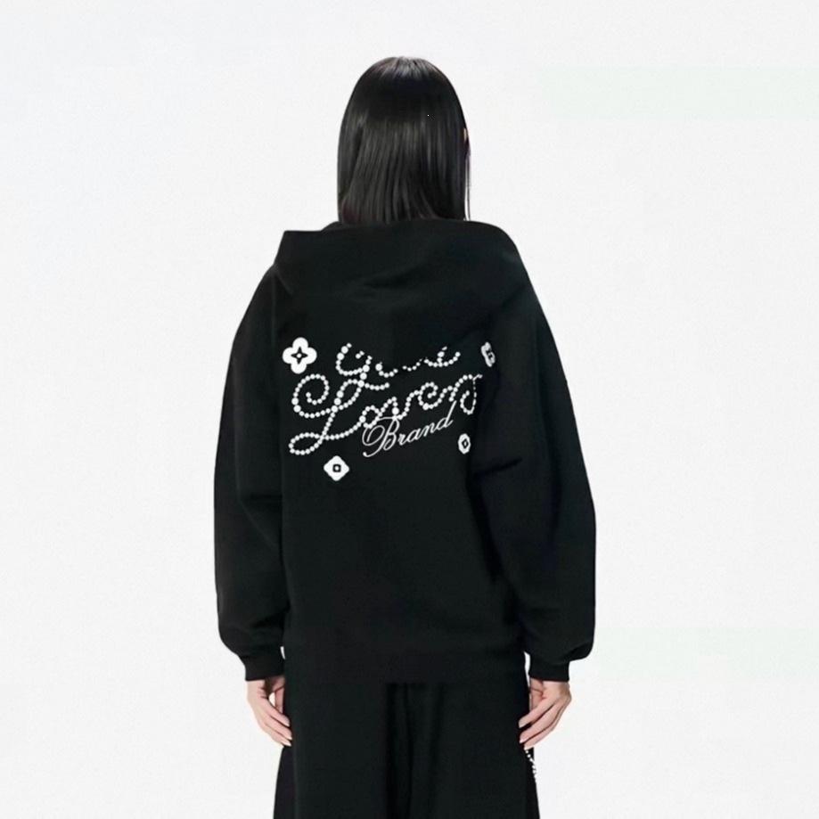 Printed cardigan zipper sweater men's and women's loose casual hoodie spring and autumn tide brand couple jacket