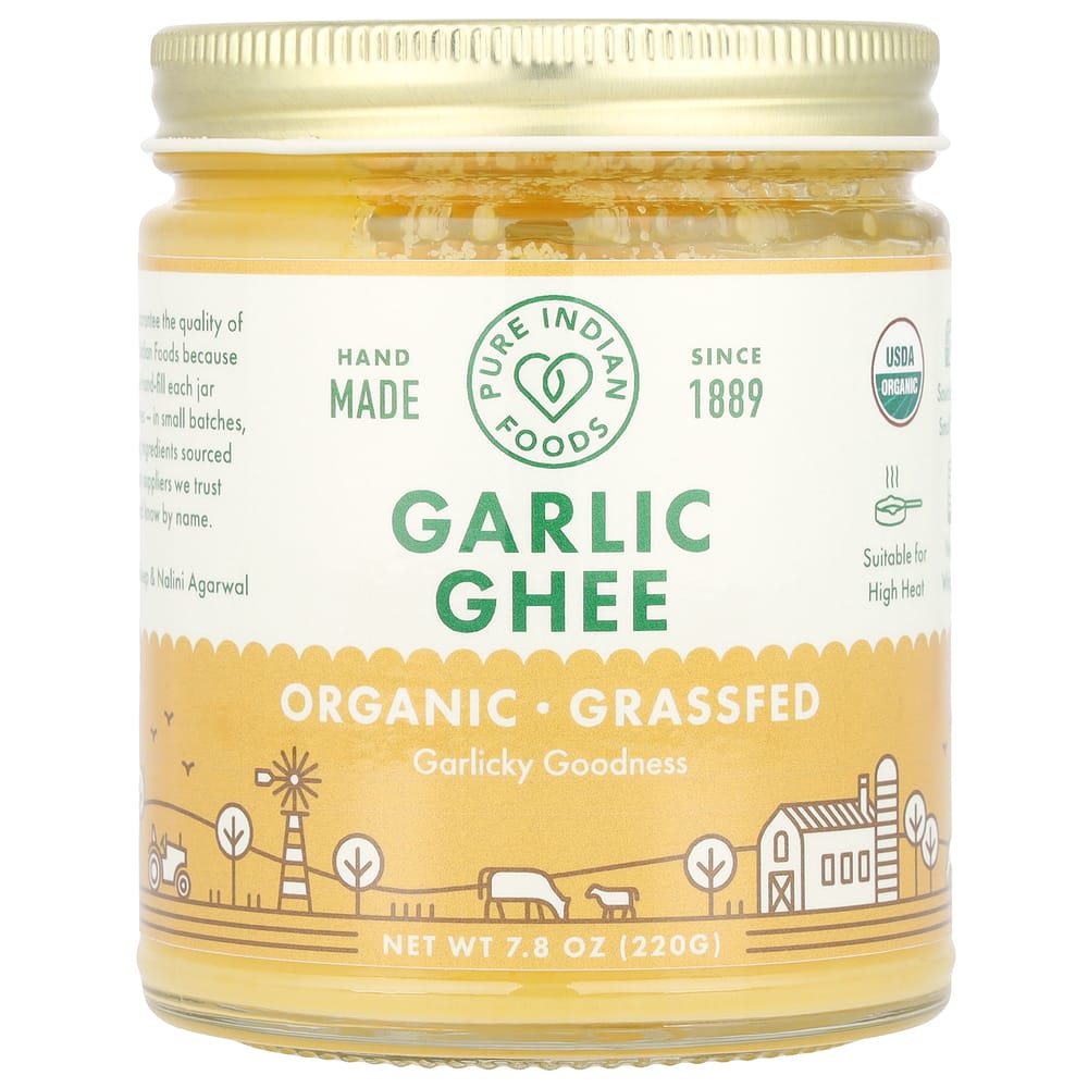 Pure Indian Foods Garlic Ghee 220g (7.8oz) 220g - 1 ea