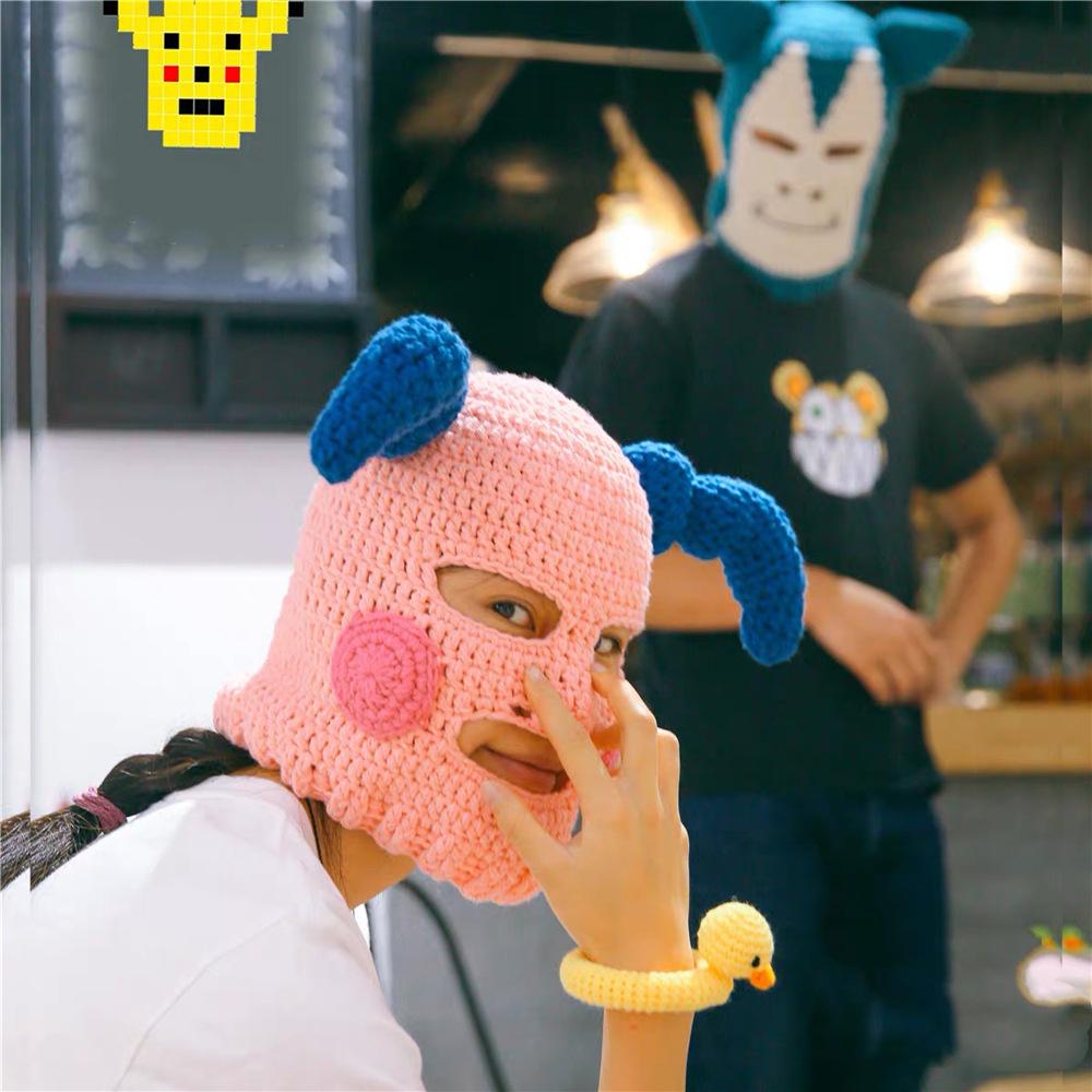 Rein handgestrickte Türkei Thanksgiving Dreidimensionale Niedliche Weihnachten Warme Strickmütze