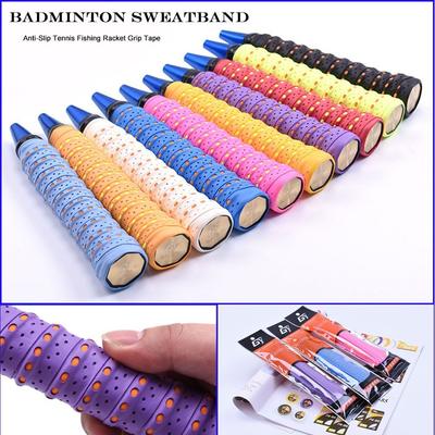 Anti Slip Badminton Overgrip Sweat Absorption Breathable Tennis Overgrip Tape Winding Perforated Rackets Grip Racquet Supplies